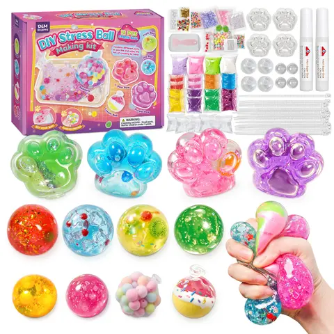 DIY Cat Paw Squishy Kit - Super Soft Mochi Texture, Squishies Toys, Relaxing ASMR Stress Relief, Fidget Slime & Squishy Toys, Cool Gifts for Kids, Creative Play Vacation Craft Activity, Handmade Room Decor