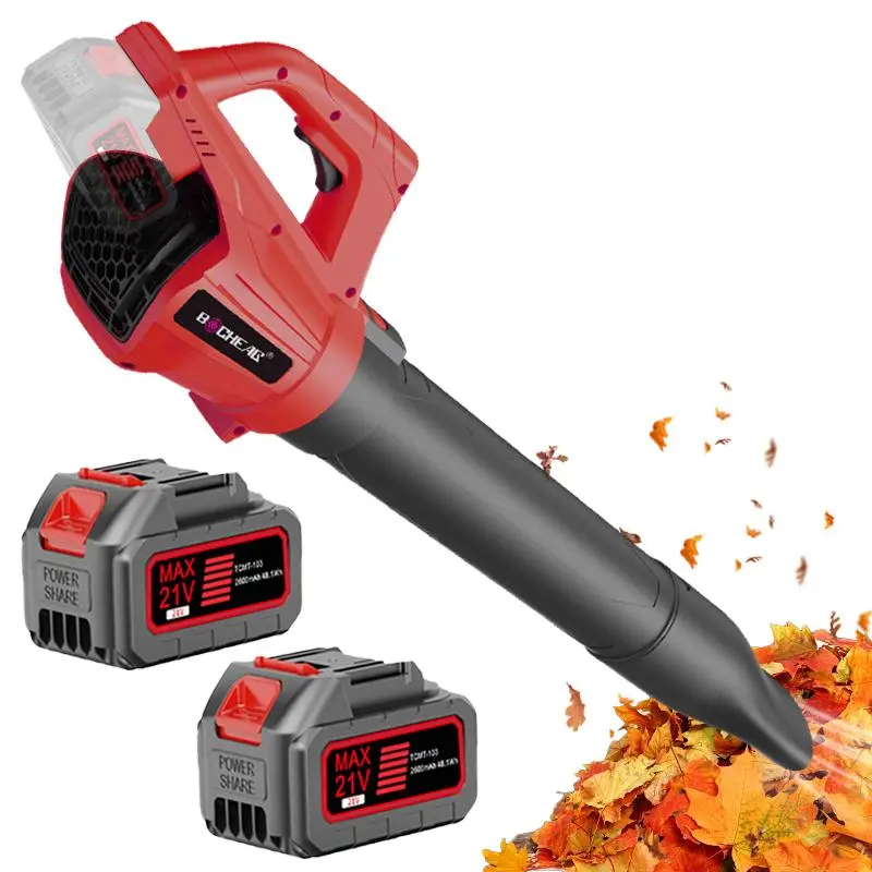 Portable Cordless Leaf Blower, 6-Speed Adjustable Electric Handheld Blower with 2 Batteries & Charger, Multi-Use Tool for Lawn Care, Water Drying, Patio Cleaning