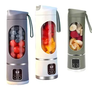 Portable Digital Juicer Blender – USB Rechargeable Smoothie Maker with Smart LED Display, Leak-Proof Cup for Smoothies, Protein Shakes, Fresh Juice & Baby Food, Perfect for Gym & Travel