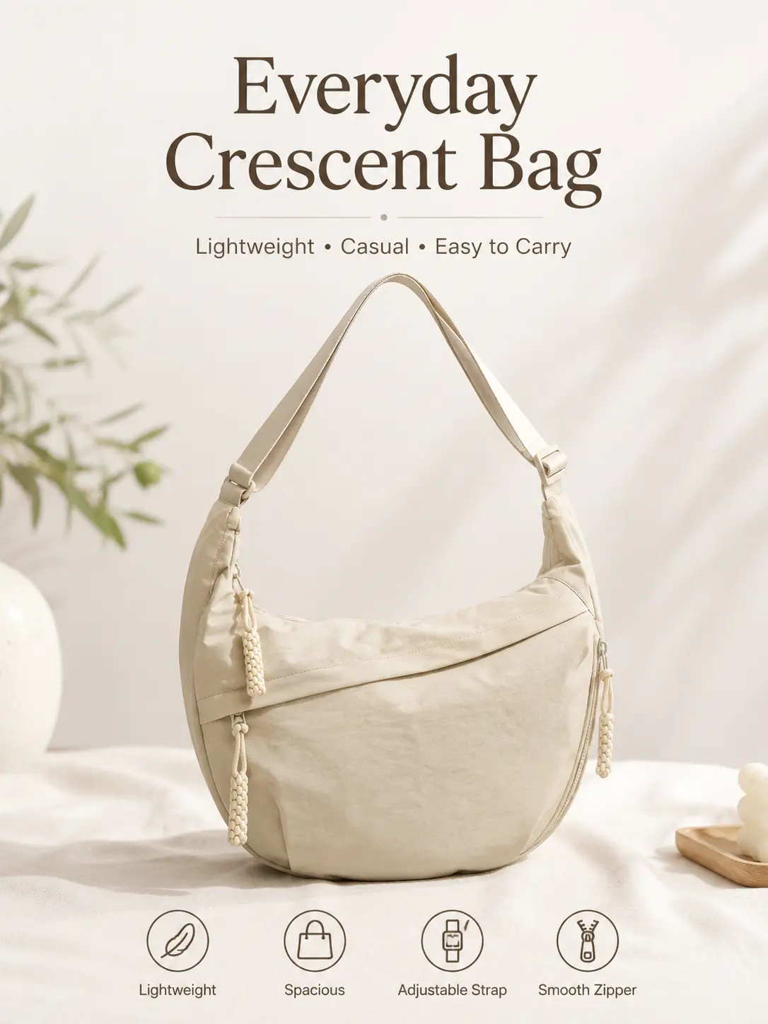 Women's Single Shoulder  Japanese Style Simple Large Capacity Commuter Crossbody  New Student Small Crossbody  Versatile Dumpling  for Women city bag messy