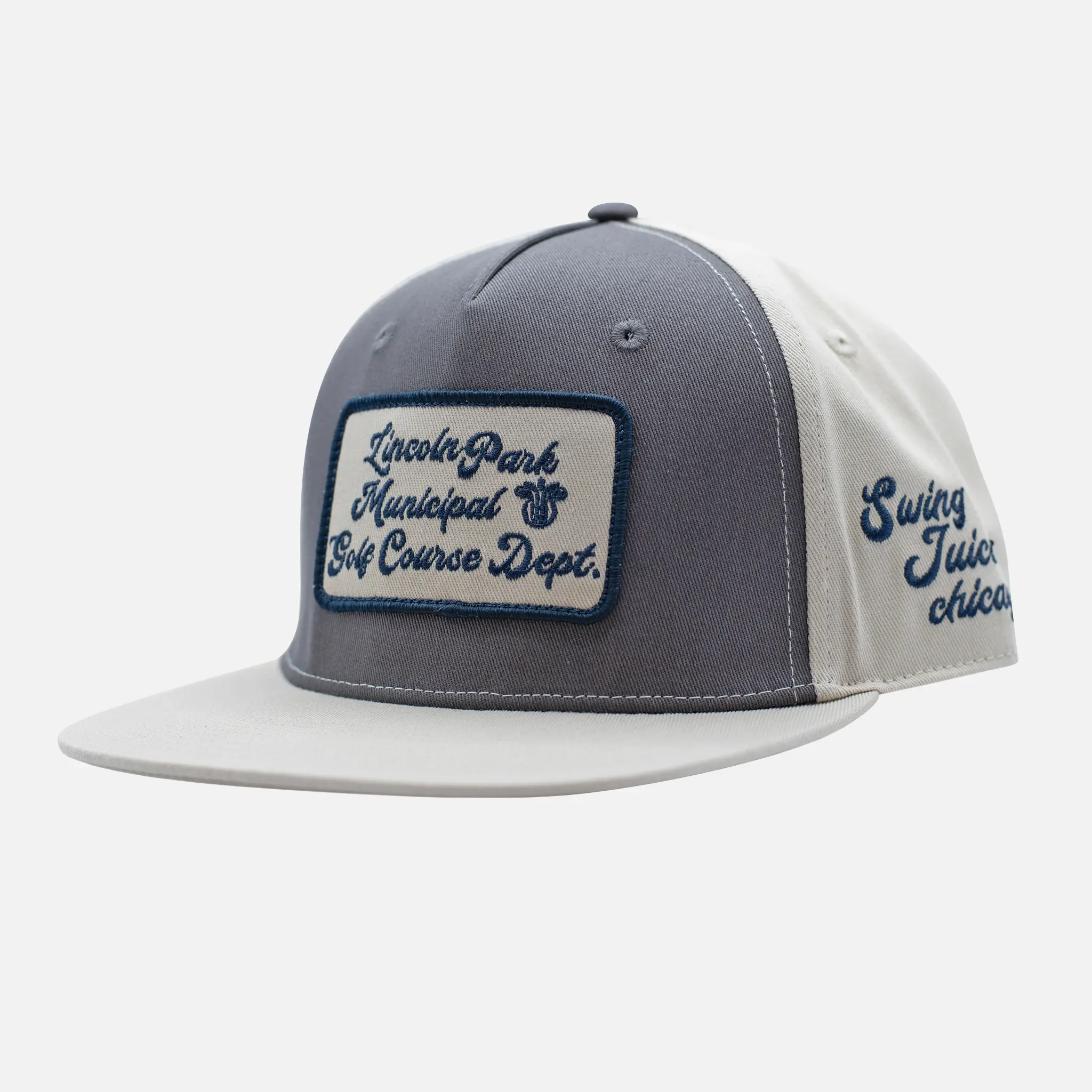 Golf Lincoln Park Muni Unisex Snapback Hat Charcoal/Khaki O/S - Final Sale