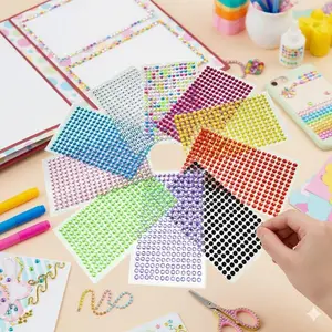 4mm Self-Adhesive Rhinestone Stickers for DIY Crafts, Nail Art, Phone Cases, Car Decor, Scrapbooking, Gift Wrapping, Home Party Wedding Decoration, Kids School Projects, Personalized Gifts