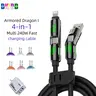 240W 2-in-2 Data Cable with 7-Color Breathing Light – Multi-Functional for Mobile Phones & Car Use, Type-C Charger Cable, USB Powered Cable, Phone Cords