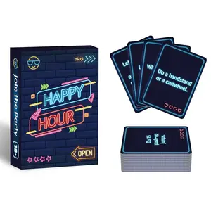 “Happy Hour”Holiday Drinking Card Game - A game suitable for holiday friend gatherings, an interactive post-dinner icebreaker game, Christmas, Halloween, Thanksgiving, Valentine's Day party game, the perfect holiday gift - perfect for game night