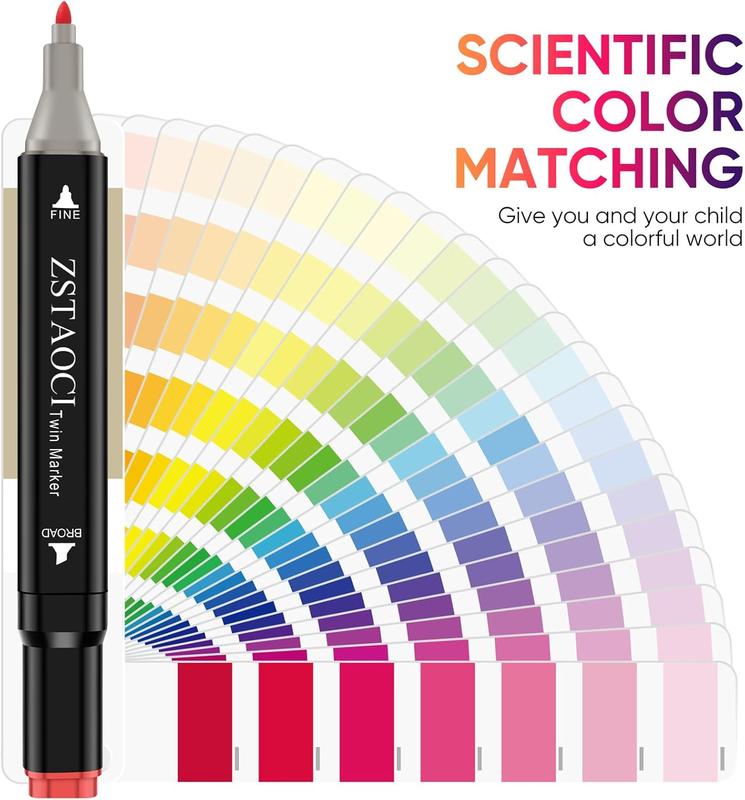 262 168 120 Gift Set Alcohol Markers Dual Tip Artist Drawing Markers for Kids Boys Girls Students and Adults Professional Grade Colors with Brown and Skin Tone Shades Ideal for New Year Christmas Halloween Gifts