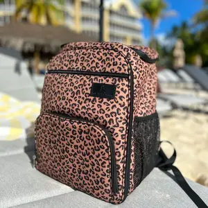 Leopard Print Backpack Cooler