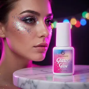 Multi-purpose glitter and powder glitter glue| Transparent gel used for makeup, manicures, and false eyelashes
