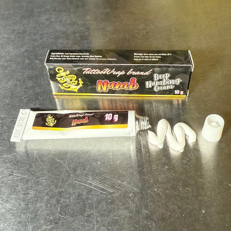 TattooWrap Brand Numb Deep Numbing Cream 10g - 24 Months Shelf Life for Deep Numbness Needs, Reliable & Specific Application