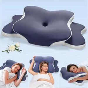 Ergonomic Neck Pillow Adjustable Memory Foam Cushion, Cervical Support Relief for Neck Shoulder Pain, Perfect Gift for Family Friends