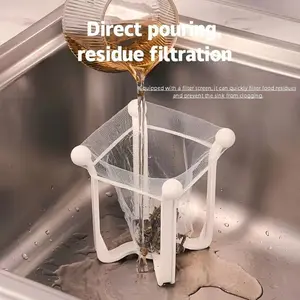 No More Scrubbing Clogged Drains! Reusable Sink Strainer Basket With Stand