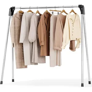 Clothes Drying Rack Foldable, Stainless Laundry Drying Rack Collapsible, Clothes Hanger for Sweater Baby Clothes for Indoor &, Clothes Airer for Travel
