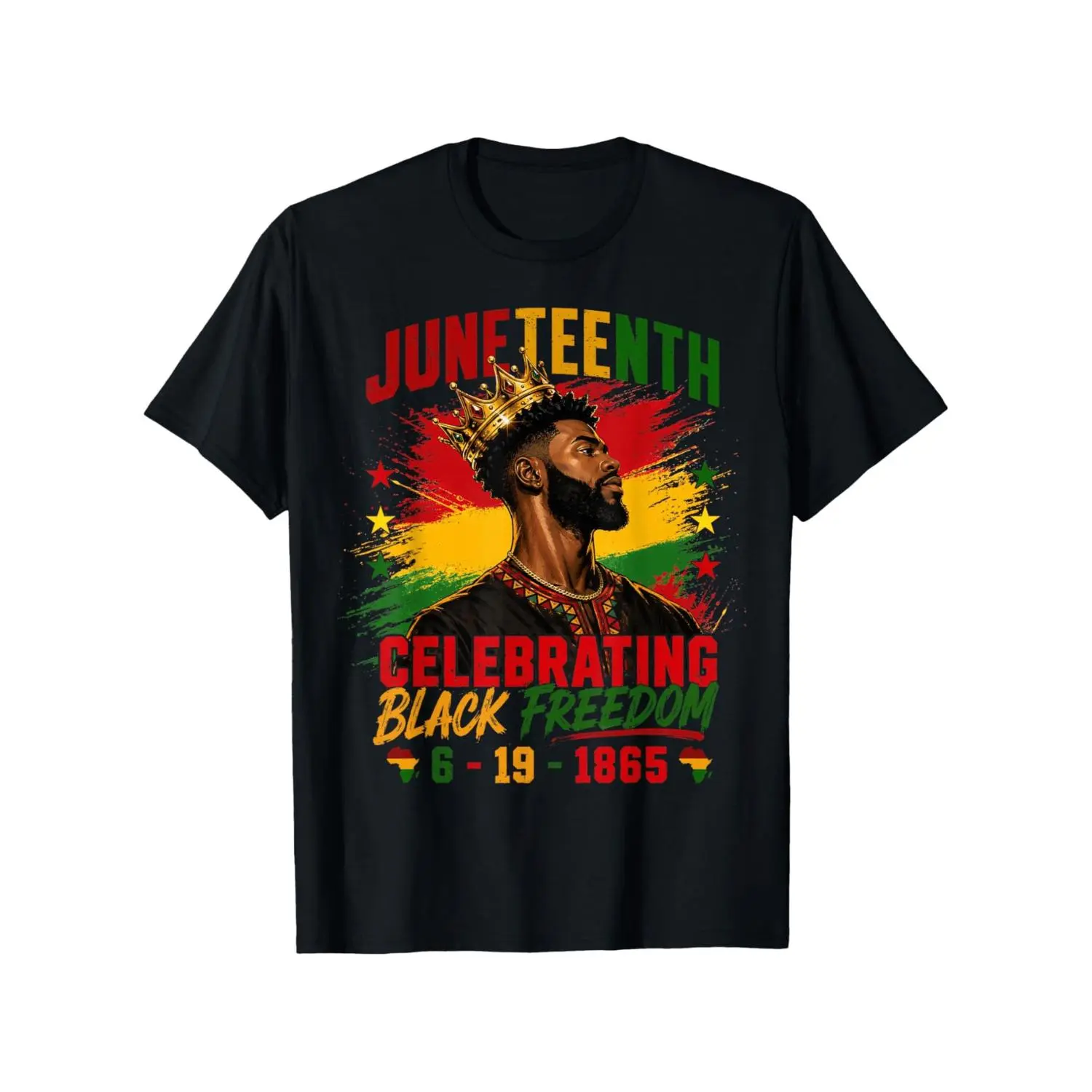 Juneteenth Shirts Men Celebrating Freedom from 1865 Cotton T-Shirt