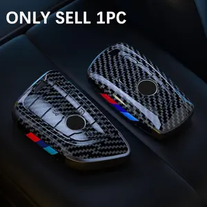Carbon Fiber Car Key Case Cover Shell, Car Key Protector, Car Key Accessory, Durable & Fashionable Car Accessories for BMW 1 2 3 4 5 6 7 Series F20 F30 F31 F34 F10 F11 X3 F25 I3 M3 M4
