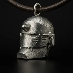 Metal Casted Full Metal Alchemist Alphonse Armor Necklace