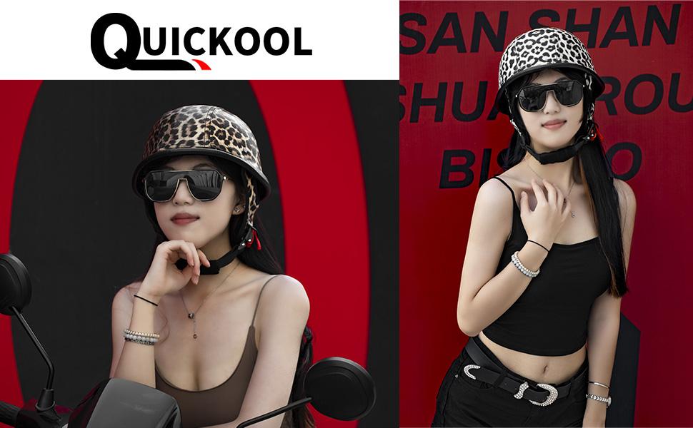 KAESE Vintage German Style Motorcycle Half Helmet DOT Approved Leather Open Face Biker Lid with Free Skull Face Mask