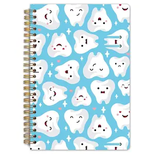 1. A dentist-themed notebook, containing teeth and dental tools/diagrams - 5.5 inches x 8.3 inches lined notebook, suitable for dentists, dental hygienists, and students - Unique gift idea, suitable for women and dental professionals (teeth pattern cover)