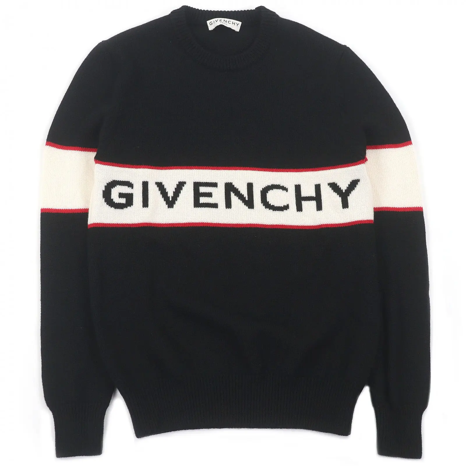Pre-owned GIVENCHY Wool Small Leather Goods BM900G400M Sweater
