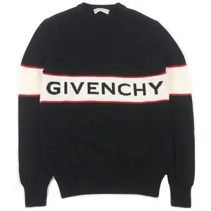 Pre-owned GIVENCHY Wool Small Leather Goods BM900G400M Sweater