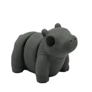 Cute Baby Hippo Figure With Moveable Joints/Animal Lovers/Decoration/Gift!