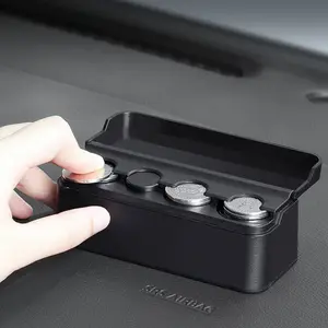 Car Coin Storage Box, Mini Compact Car Coin Holder, Car Console Organizer, Durable Design, Easy Access, Suitable for Coins and Small Items