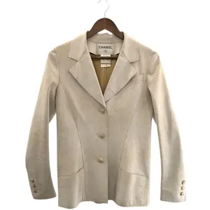Pre-owned CHANEL Lambskin Small Leather Goods Coco Mark Tailored Jacket
