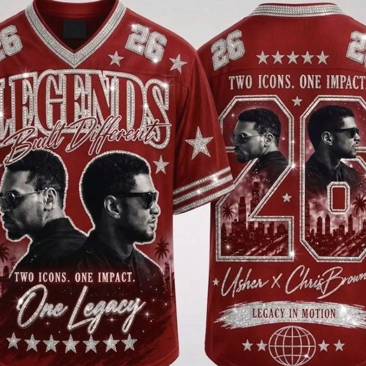 Baseball Jersey R&B Legends Concert Shirt, 2026 Tour Fan Apparel, Two Icons One Impact, Hip Hop Music Merch Outfit,RB tee ZJ5 P9J PJN
