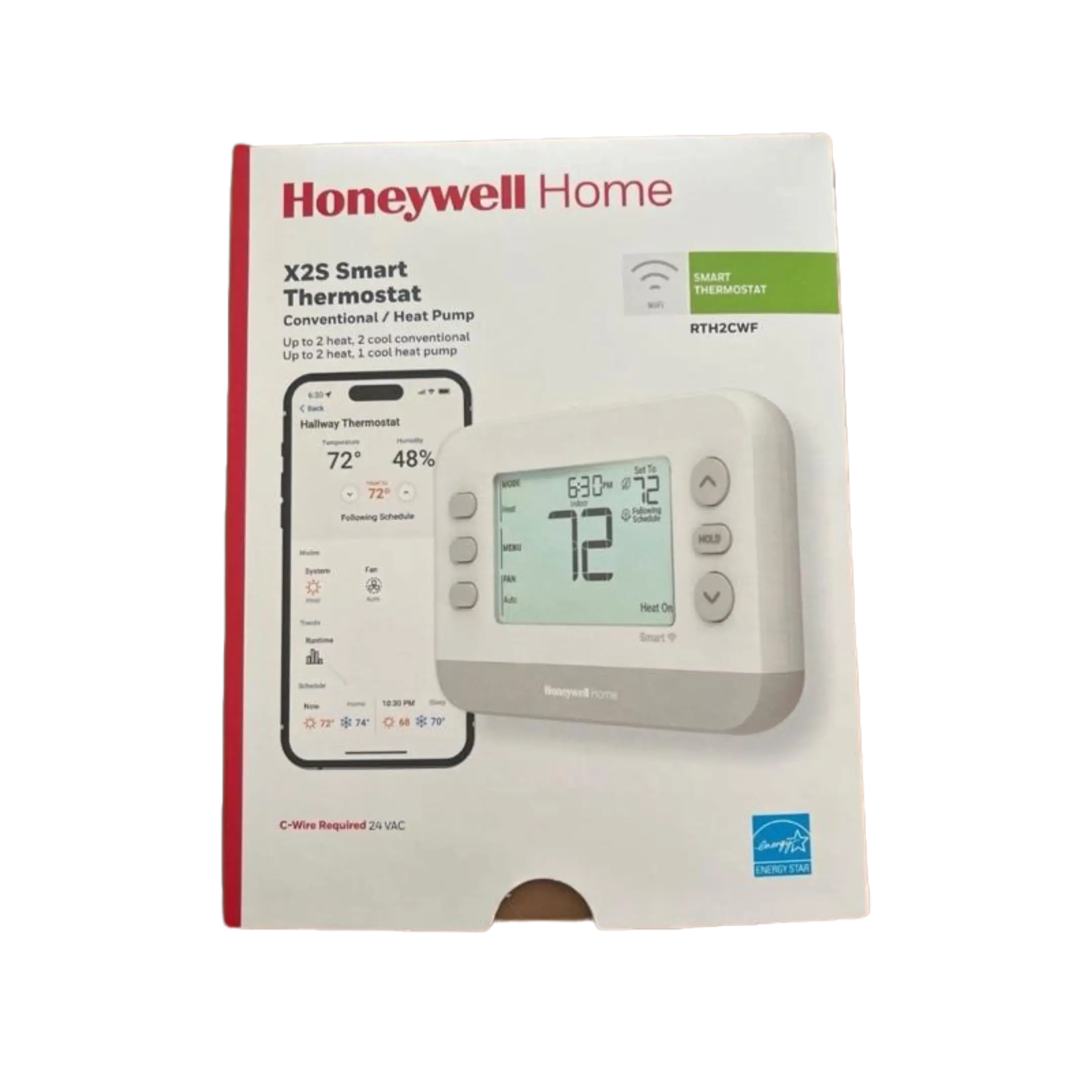 Honeywell Home X2S Smart WiFi Thermostat RTH2CWF - New, Sealed 24v ac (c-wire required) Home Climate Control Device with WiFi Integration