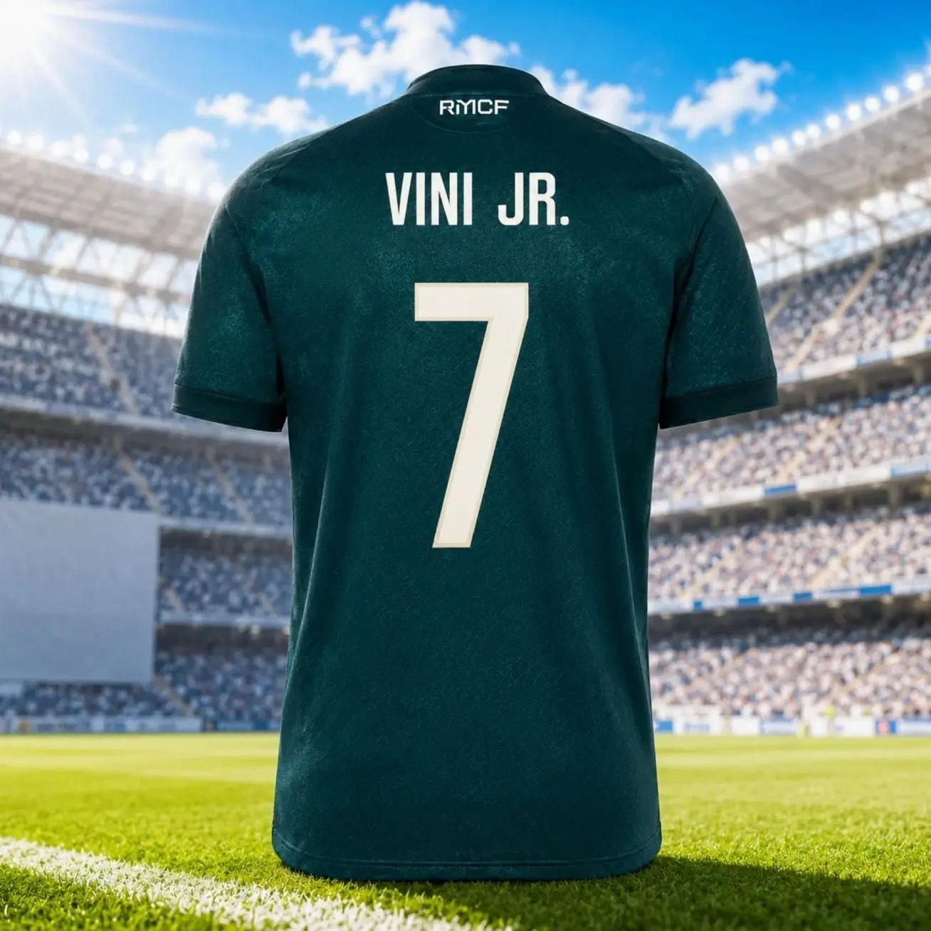 No.7 Green Away Soccer Jersey Inspired, European Club Inspired No.7 Football Jersey, Breathable Soccer Shirt, Quick Dry Football Shirt, Men's Athletic Fan Apparel