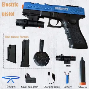 Blaster Gun,Elecc Ball Blaster Pistol, High Gun Performance Cool Toy Gun, Rechargeable Splatter Ball Toys For Outdoor Activities Shooting Game Party Favors. Christmas And New Year Gifts