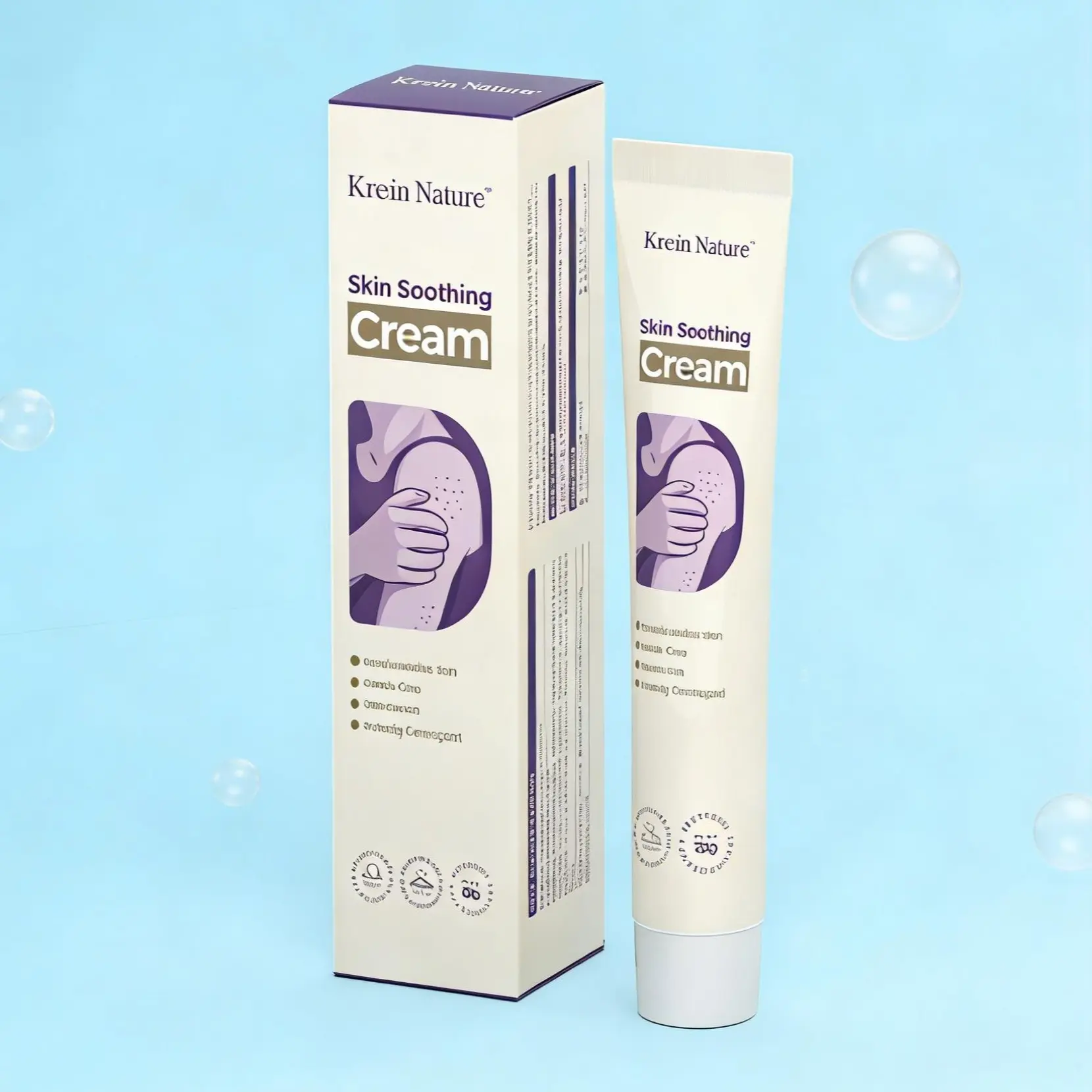 Kreain Nature Skin Soothing Gel with Indian Safflower Root & Tea Tree Leaf Extract for Dryness Itching Flaking Redness & Skin Oozing