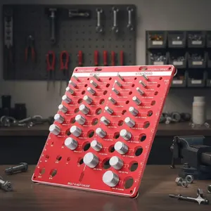 34-Piece Professional Thread Gauge Set - SAE & Metric Metal Checker, Precision Pitch Tool with Nut & Bolt Identifier, Portable Inspection Kit for DIY, Automotive & Engineering Repair, Durable Multi-Size Detection Test Gauge Set