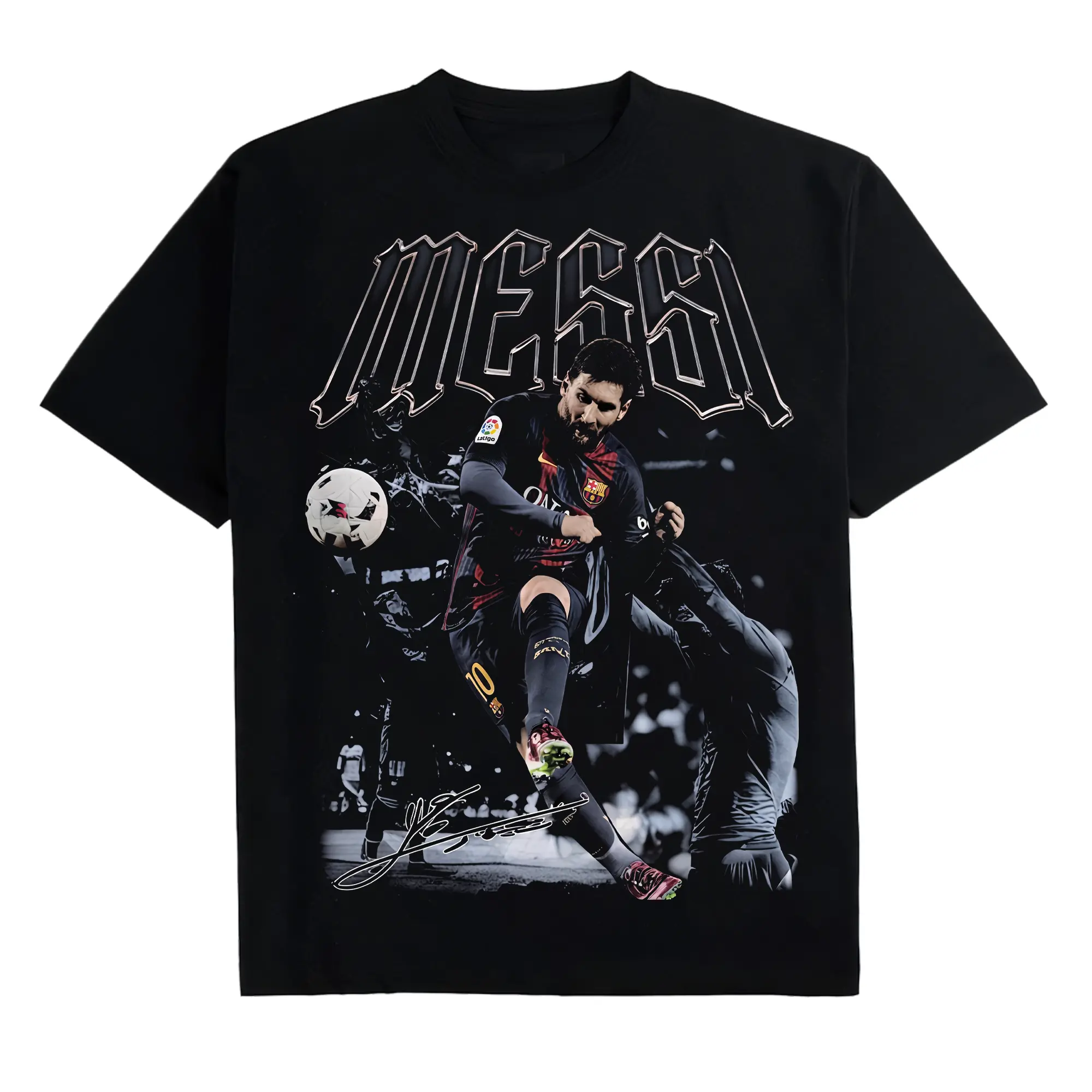 Lionel Messi Career Graphic Tee - Retro Messi The Goat Bootleg Shirt, 100% Cotton Oversized Streetwear, Messi Goat Era T-Shirt, Heavyweight Soccer Fan Gift 2026, Unisex Soccer Fan Gift Ideas