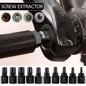 10 Counts Screw Extractor Kit Alloy Steel Damaged Screw Remover Set Metal Easy Out Drill Bits Broken Bolt Stud Remover Multi-Spline Screw Extractor Set for Bolt Stud Pipe