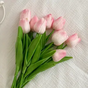 Artificial Tulip Flower, Faux Flower, Decorative Flower for Home Living Room Bedroom Dining Room Wedding Party, Home Decor Supplies