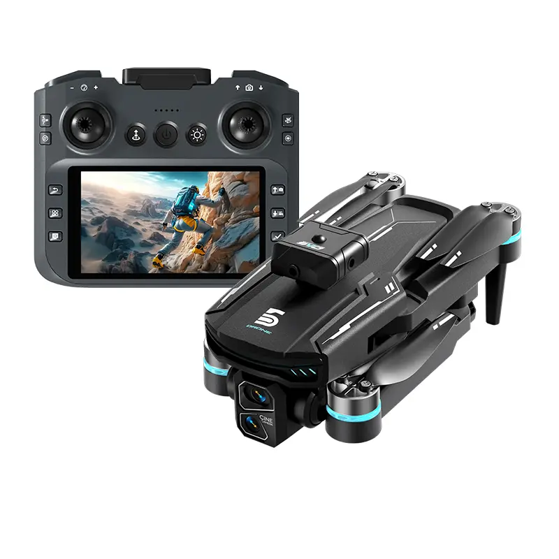 Beginner-Friendly Remote Control Drone with 4.3-in High-Definition Camera, 1-Button Takeoff, Built-In Screen, Ideal Gift for Hobbyists