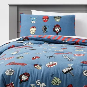 Twin Marvel Glow in the Dark Kids' Comforter - The Marvel Collection by Pillowfort