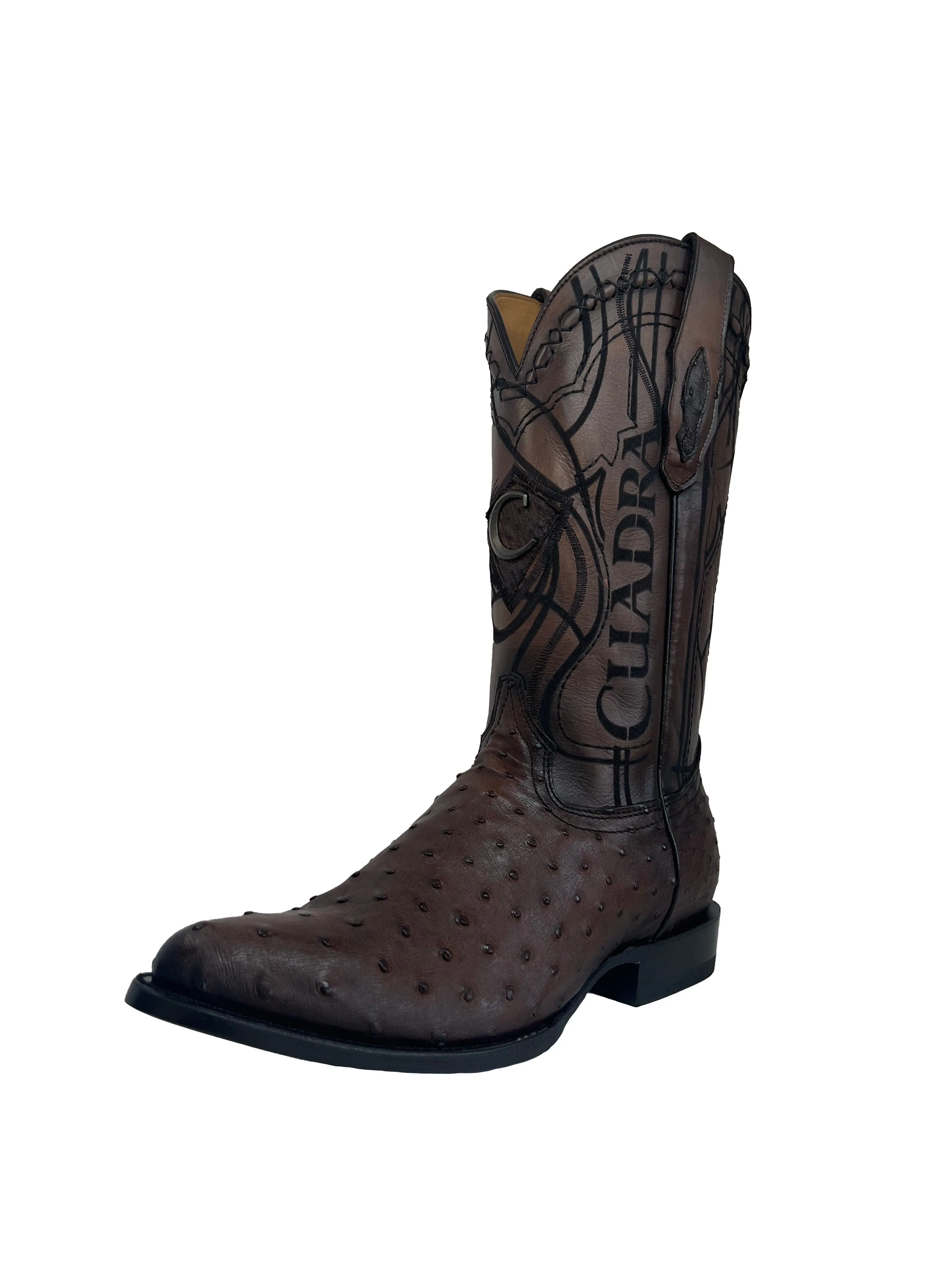 Bota De Avestruz Flame Cafe - Cuadra - Redondo