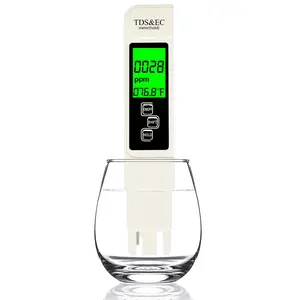 3 in 1 Water Quality Tester, Automatic Closing Digital Water Quality Tester with Water Quality TDS/Conductivity EC/Temperature Value Display