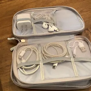 Product Review of Cable Storage Bag, Portable Double Layer Makeup Storage Box, Waterproof Stationary Storage Container, Travel Organization Pouch for Outdoor Travel, Gift Choice #TOP PICKS from L**y