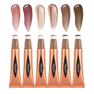 Long Lasting Makeup Pens, 6 Counts/set Contour Enhancing Smooth Blur Bronzer & Glow Seeker Highlighter Makeup Pens, Easy To Blend, Highlight Blush Makeup Set