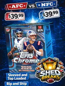 AFC v NFC | 2025 Topps Chrome Football VALUE Boxes | LIVE RIP & SHIP