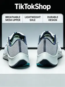 Unisex INS Style Breathable Mesh Lightweight Soft Sole Running Shoes Comfortable Lace Up Athletic Sneakers for Running Gym Travel Daily