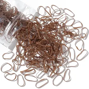 Elastic Hair Bands, Rubber Bands for Hair, Small Hair Ties, 300 count, Light Brown