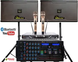 IDOLpro ASM25 | 6000W Perfect Home Karaoke System With Dual Luxury Wireless Microphones, 1200W Speakers