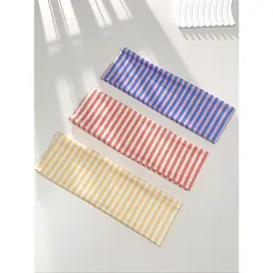 Women's Elegant Sweet Striped Print Elastic Sports Headbands, Suitable for Daily Use, Yoga, Running, Sweat-Absorbing Hair Accessories