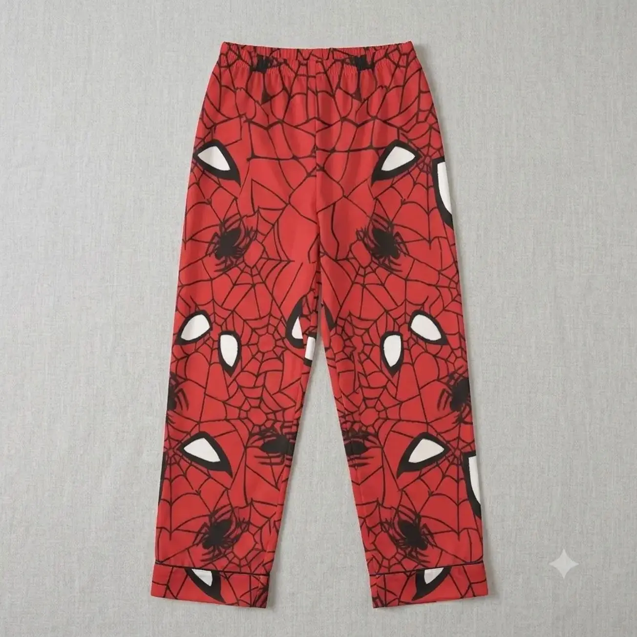 Red Spider Web Pajama Pants, Lounge Bottoms, Cozy Soft Sleep Pants for Men & Women, Comfy Pajamas Gift