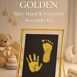 GOLDEN Baby Hand & Footprint Keepsake Kit – The Perfect Newborn Gift