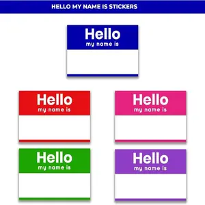 StickerJet Hello My Name Is Stickers, 2x3 Inch Name Tag Labels, 500 Pack, Strong Adhesive, Easy Peel & Stick, Large Write-On Surface for Events, School & Office Use