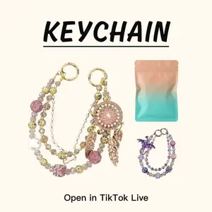 Key Chain Bag Chain Opening-You Can Use It for Key Chain,Bag Chain,Phone Chain.Purple,Pink,Blue,Green Color Chain