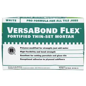 212 MAIN VersaBond Flex-Fortified Thin Set Mortar (MTWS50) - 50lb Polymer-Modified Adhesive, Quick-Curing for Floor and Wall Tiles